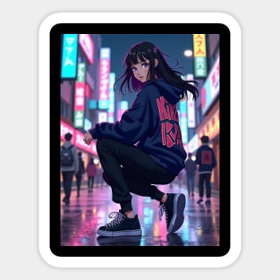 Dynamic Anime Vibes: A Journey of Color and Emotion Sticker
